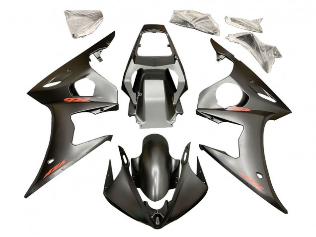 Carenado Moto Yamaha YZF 600 R6 2005 - Negro Mate Rojo