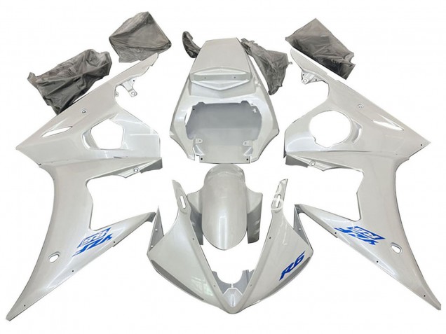 Carenado Moto Yamaha YZF 600 R6 2005 - Blanco Azul