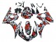 Carenado Moto Yamaha YZF 600 R6 2005 - Negro Rojo Gris Camouflage