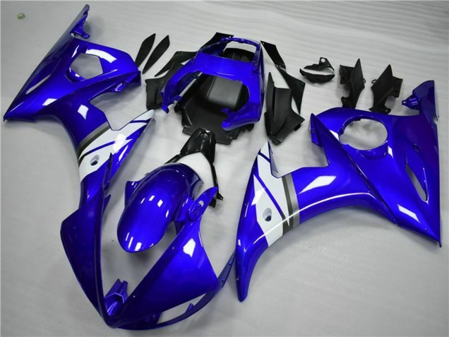 Carenado Moto Yamaha YZF 600 R6 2005 - Azul Blanco
