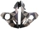 Carenado Moto Yamaha YZF 600 R6 2005 - Negro Mate Gris Geométrico