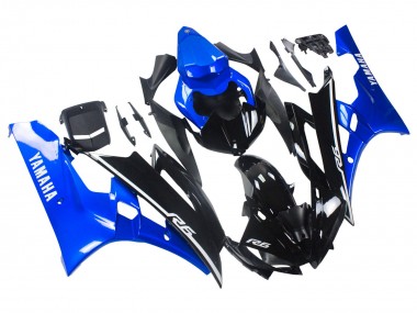 Carenado Moto Yamaha YZF 600 R6 2006-2007 - Azul Negro Brillante