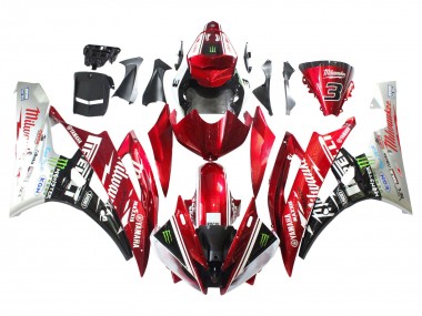 Carenado Moto Yamaha YZF 600 R6 2006-2007 - Blanco Rojo Negro Verde Monstruo Milwaukee