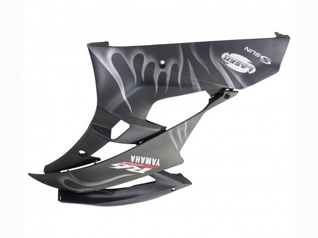 Carenado Moto Yamaha YZF 600 R6 2006-2007 - Negro Mate Plata Llama