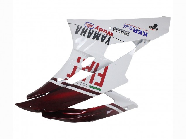 Carenado Moto Yamaha YZF 600 R6 2006-2007 - Blanco Rojo Granate Fiat Acer Yamalube