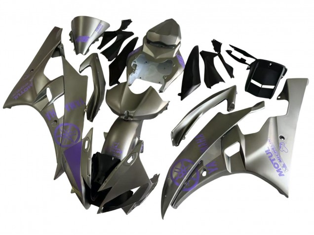 Carenado Moto Yamaha YZF 600 R6 2006-2007 - Gris Púrpura Motul