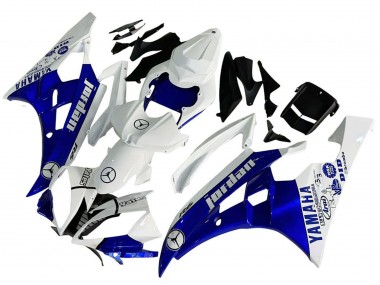 Carenado Moto Yamaha YZF 600 R6 2006-2007 - Blanco Azul Jordan
