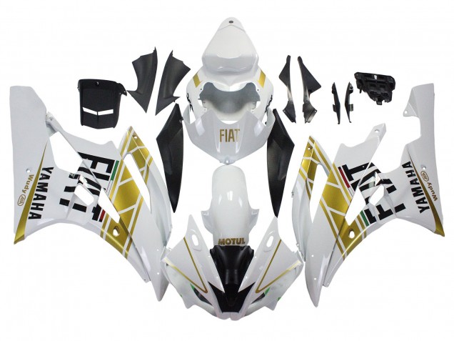 Carenado Moto Yamaha YZF 600 R6 2006-2007 - Blanco Oro Negro Fiat