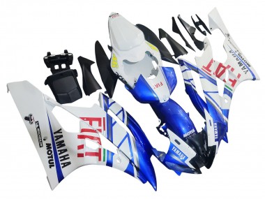 Carenado Moto Yamaha YZF 600 R6 2006-2007 - Blanco Azul Rojo Fiat Motul Michelin