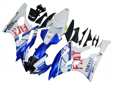 Carenado Moto Yamaha YZF 600 R6 2006-2007 - Blanco Azul Rojo Fiat Motul Michelin