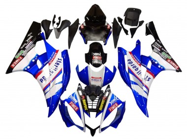 Carenado Moto Yamaha YZF 600 R6 2006-2007 - Blanco Azul Negro Fimer Volvo Yamalube Sterilgarda