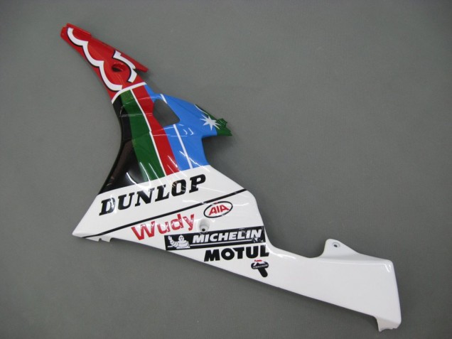 Carenado Moto Yamaha YZF 600 R6 2006-2007 - Azul Verde Blanco Rojo Dunlop Michelin Motul