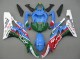 Carenado Moto Yamaha YZF 600 R6 2006-2007 - Azul Verde Blanco Rojo Dunlop Michelin Motul