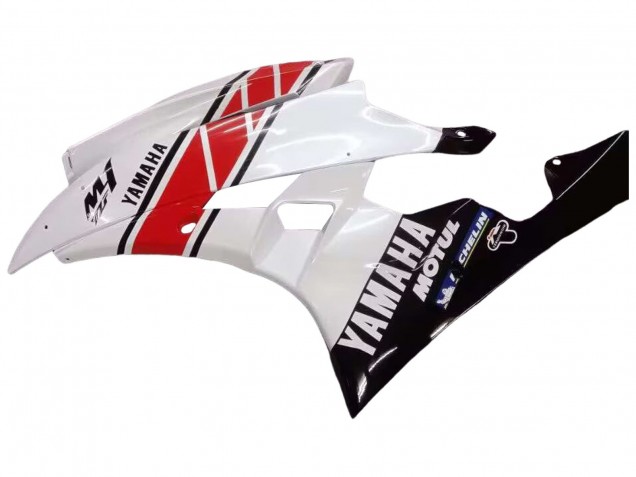 Carenado Moto Yamaha YZF 600 R6 2006-2007 - Blanco Rojo Negro Motul
