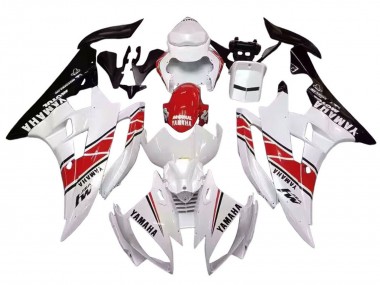 Carenado Moto Yamaha YZF 600 R6 2006-2007 - Blanco Rojo Negro Motul