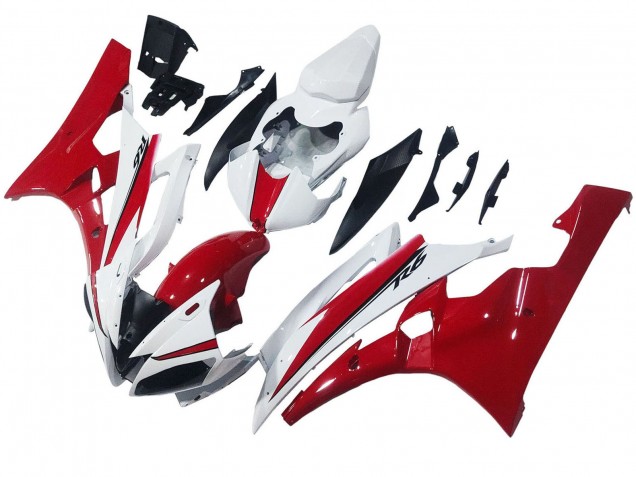 Carenado Moto Yamaha YZF 600 R6 2006-2007 - Blanco Rojo
