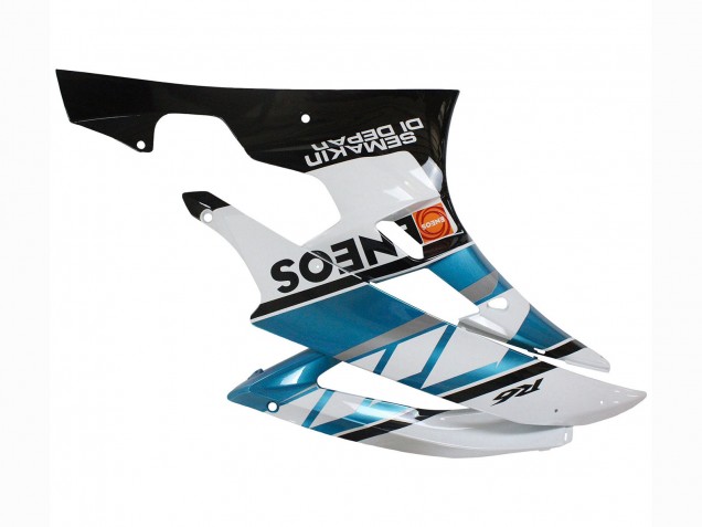 Carenado Moto Yamaha YZF 600 R6 2006-2007 - Blanco Azul Negro Semakin Didepan ENEOS