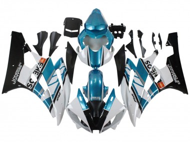 Carenado Moto Yamaha YZF 600 R6 2006-2007 - Blanco Azul Negro Semakin Didepan ENEOS