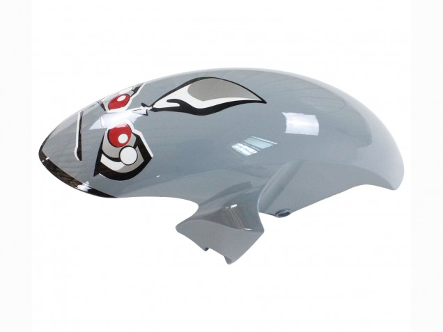 Carenado Moto Yamaha YZF 600 R6 2008-2016 - Plata Negro Rojo Tiburón 4