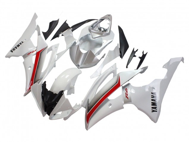 Carenado Moto Yamaha YZF 600 R6 2008-2016 - Blanco Rojo