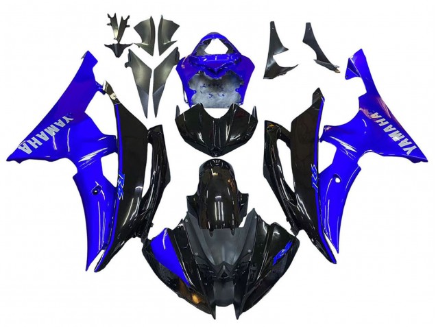 Carenado Moto Yamaha YZF 600 R6 2008-2016 - Azul Negro Brillante