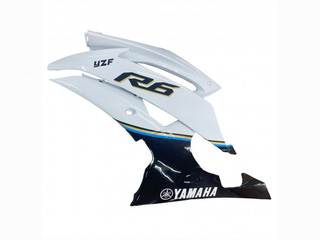 Carenados Moto Yamaha YZF 600 R6 2008-2016 - Blanco Azul Negro Brillante