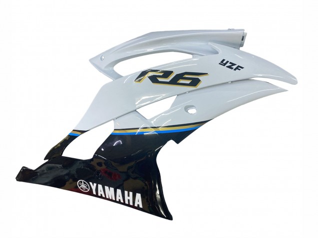 Carenados Moto Yamaha YZF 600 R6 2008-2016 - Blanco Azul Negro Brillante