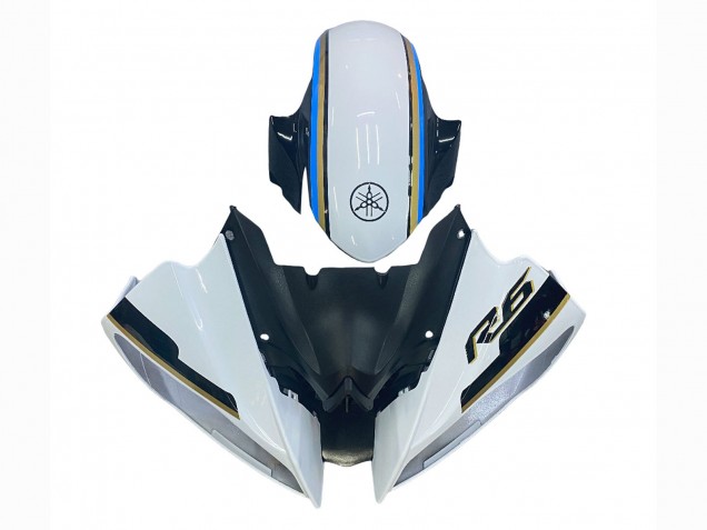 Carenados Moto Yamaha YZF 600 R6 2008-2016 - Blanco Azul Negro Brillante