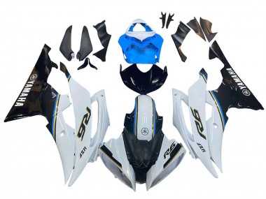 Carenados Moto Yamaha YZF 600 R6 2008-2016 - Blanco Azul Negro Brillante