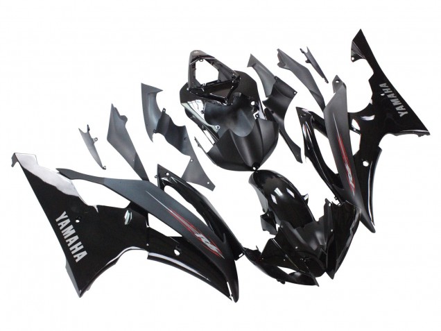 Carenado Moto Yamaha YZF 600 R6 2008-2016 - Negro Brillante Negro Mate