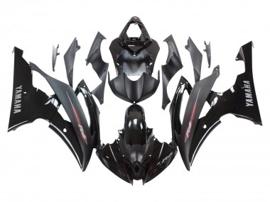 Carenado Moto Yamaha YZF 600 R6 2008-2016 - Negro Brillante Negro Mate