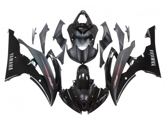 Carenado Moto Yamaha YZF 600 R6 2008-2016 - Negro Brillante Negro Mate
