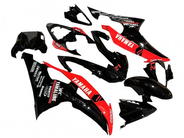 Carenado Moto Yamaha YZF 600 R6 2008-2016 - Rojo Negro Brillante DENSO Yamalube 21