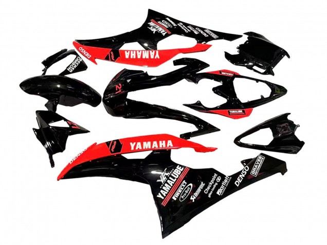 Carenado Moto Yamaha YZF 600 R6 2008-2016 - Rojo Negro Brillante DENSO Yamalube 21