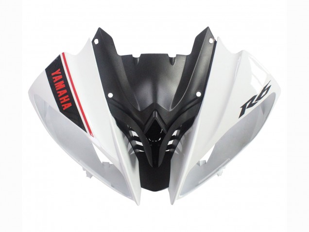 Carenado Moto Yamaha YZF 600 R6 2008-2016 - Blanco Negro Mate Rojo Calcomanías