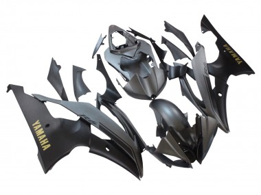Carenado Moto Yamaha YZF 600 R6 2008-2016 - Gris Negro Mate Oro Calcomanías