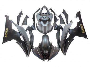 Carenado Moto Yamaha YZF 600 R6 2008-2016 - Gris Negro Mate Oro Calcomanías