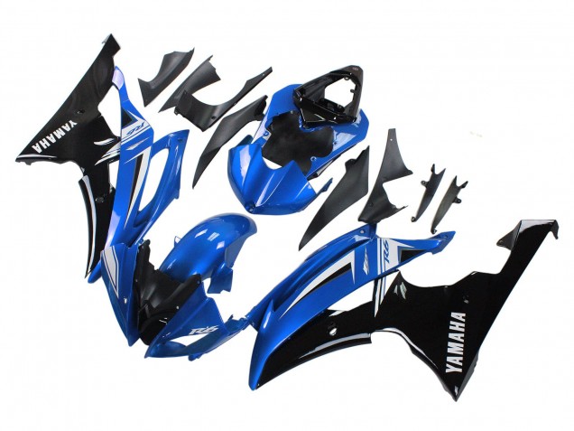 Carenado Moto Yamaha YZF 600 R6 2008-2016 - Blanco Azul Negro Brillante