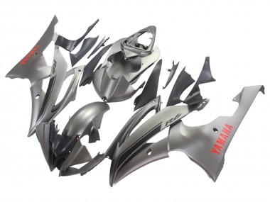 Carenado Moto Yamaha YZF 600 R6 2008-2016 - Gris Mate Rojo Calcomanías