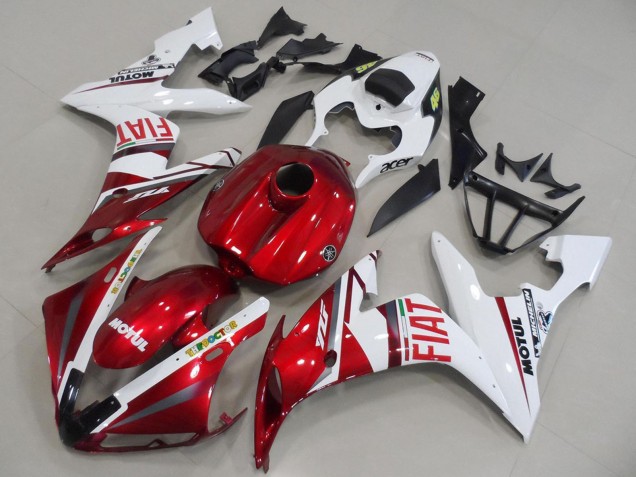 Carenado Moto Yamaha YZF R1 2004-2006 - Blanco Rojo Fiat Motul