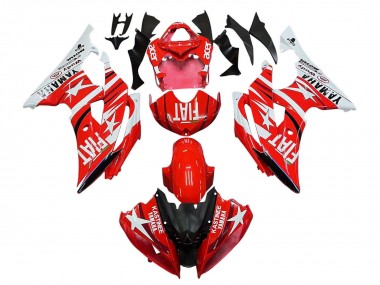 Carenado Moto Yamaha YZF 600 R6 2008-2016 - Blanco Rojo Negro Fiat Acer