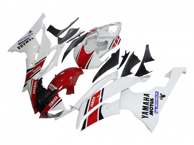 Carenado Moto Yamaha YZF 600 R6 2008-2016 - Blanco Rojo Negro Motul Michelin