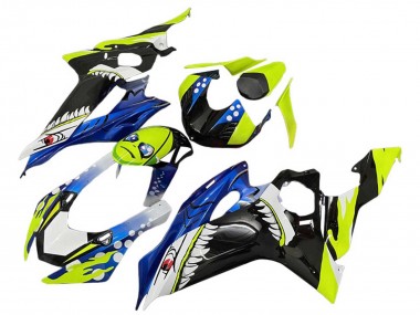 Carenado Moto Yamaha YZF 600 R6 2008-2016 - Verde Azul Negro Tiburón