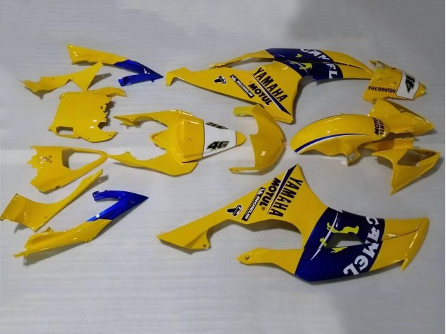 Carenado Moto Yamaha YZF 600 R6 2008-2016 - Amarillo Azul Camello Motul Michelin