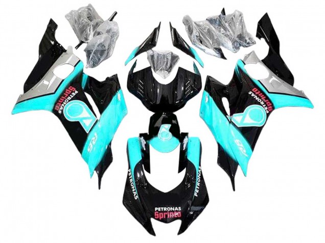 Carenado Moto Yamaha YZF 600 R6 2008-2016 - Azul Claro Negro Brillante Petronas