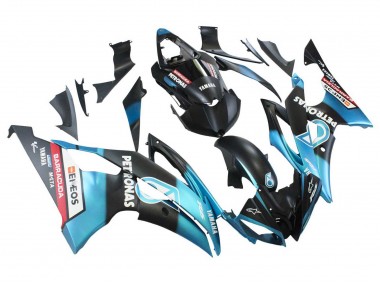 Carenado Moto Yamaha YZF 600 R6 2008-2016 - Azul Claro Negro Mate Petronas ENEOS
