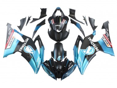 Carenado Moto Yamaha YZF 600 R6 2008-2016 - Azul Claro Negro Mate Petronas ENEOS