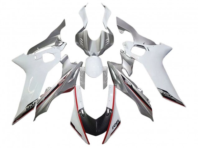 Carenado Moto Yamaha YZF 600 R6 2017-2023 - Plata Blanco Rojo Negro
