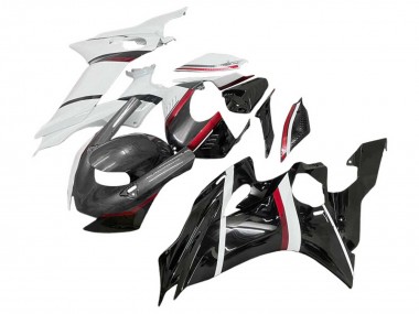 Carenado Moto Yamaha YZF 600 R6 2017-2023 - Blanco Rojo Negro Brillante FibraCarbono Estilo