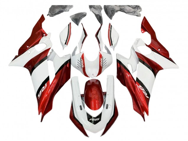 Kits Carenados Moto Yamaha YZF 600 R6 2017-2023 - Blanco Rojo Negro
